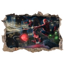 Vinilos y pegatinas pared rota 3d spider man no way home